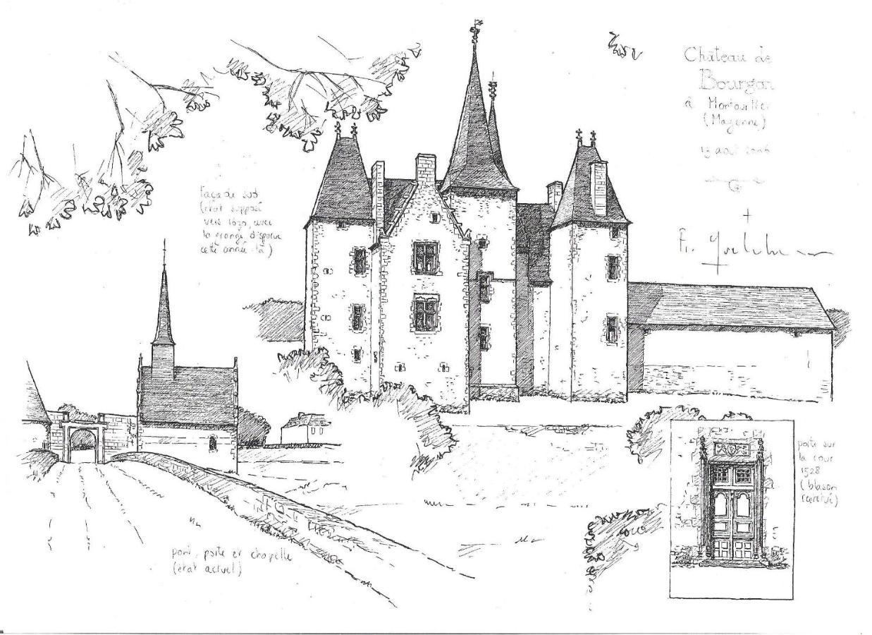 Chateau De Bourgon Montourtier Eksteriør billede